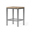 Tabouret de douche Looox Wood collection 35x30x45 avec cadre inox chêne brossé inox brossé SW73173