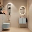 MONDIAZ TURE-DLUX 60cm toiletmeubel Greey. EDEN wastafel Opalo positie rechts. Met 1 kraangat. SW1104334