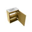 MONDIAZ TURE-DLUX Meuble toilette - 40cm - Oro - EDEN - vasque Opalo - position gauche - 1 trou de robinet SW1104449