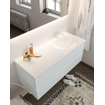 Mondiaz VICA ensemble de meuble de salle de bain - 120cm - meuble sous-vasque argile - 2 tiroirs - lavabo lune droite - 1 trou de robinet - miroir LED - version XL 60cm de haut SW1097868