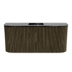 Mondiaz JOYA-DLUX Meuble de salle de bains 93,2cm - arrondis gauche et droite couleur Shadow - Vasque FAYE position Milieu 1 trou de robinet couleur Lava SW1422887