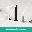 Hansgrohe finoris robinet de lavabo 3 trous 160 bouchon pop up noir mat SW651013