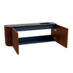 Mondiaz JOYA-DLUX 111.6cm toiletmeubel - ronding links kleur Ruby - Wastafel FAYE positie Rechts Zonder kraangat kleur Lava. SW1423685