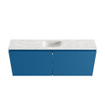 MONDIAZ TURE-DLUX Meuble toilette - 120cm - Jeans - EDEN - vasque Ostra - position centrale - 1 trou de robinet SW1104919