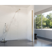 Fortifura Galeria inloopdouche - 80x200cm - mat glas - wandarm - Geborsteld koper PVD (Koper) SW876860