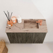 Mondiaz JOYA-DLUX 60cm meuble de toilette - couleur Shadow - Vasque FAYE position Droite 1 trou de robinet couleur Arena. SW1424789
