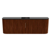 Mondiaz JOYA 123.2cm meuble de salle de bains - arrondi gauche et droite couleur Ruby - Vasque FAYE position Milieu 1 trou de robinet couleur Urban SW1421848