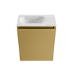 MONDIAZ TURE-DLUX Meuble toilette - 40cm - Oro - EDEN - vasque Opalo - position gauche - sans trou de robinet SW1104451