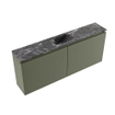 MONDIAZ TURE-DLUX Meuble WC 120cm Army. Lavabo EDEN Lava position milieu. Avec 1 trou de robinet. SW1103664