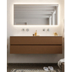 Mondiaz VICA ensemble de meuble de salle de bain - 150cm - meuble sous-vasque repos - 2 tiroirs - lavabo cloud double - sans trou de robinet version XL 60cm de haut SW1089755