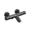 Adema Sparkle Robinet de douche/bain thermostatique avec douchette stick et support avec flexible Noir mat SW769453