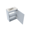 MONDIAZ TURE-DLUX Meuble de toilettes 40 cm Clay. EDEN vasque Ostra position gauche. Avec 1 trou de robinet. SW1104744
