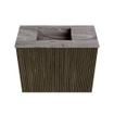 Mondiaz JOYA-DLUX 50cm toiletmeubel - kleur Shadow - Wastafel FAYE positie Links Zonder kraangat kleur Sombra. SW1425185