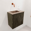 Mondiaz JOYA-DLUX Meuble de toilette 40cm - couleur Shadow - Lavabo FAYE position Gauche Sans trou de robinet couleur Arena SW1424795