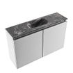 MONDIAZ TURE-DLUX Meuble WC 80 cm Plata. EDEN lavabo Lava position milieu. Sans trou de robinet. SW1103953