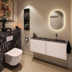MONDIAZ TURE-DLUX Meuble toilette - 120cm - Rosee - EDEN - vasque Lava - position droite - sans trou de robinet SW1104014