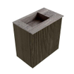 Mondiaz JOYA-DLUX 40cm toiletmeubel - kleur Shadow - Wastafel FAYE positie Links 1 kraangat kleur Oza. SW1425017