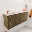 Mondiaz JOYA-DLUX 101.6cm toiletmeubel - ronding rechts kleur Dusk - Wastafel FAYE positie Links 1 kraangat kleur Nata. SW1425937