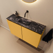 MONDIAZ TURE-DLUX Meuble toilette - 80cm - Ocher - EDEN - vasque Lava - position centrale - sans trou de robinet SW1103914