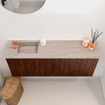 Mondiaz JOYA-DLUX 100cm meuble de salle de bains WC - couleur Ruby - Vasque FAYE position Gauche 1 trou de robinet couleur Saba. SW1425599