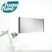 FugaFlow Eccelente Arredo spiegel badkamer spiegelkast - 120x63x16cm - inclusief zijpanelen - noten (hout) - Black Friday - SW1125272