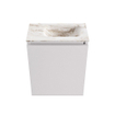 MONDIAZ TURE-DLUX Meuble toilette - 40cm - Cale - EDEN - vasque Frappe - position droite - 1 trou de robinet SW1102664