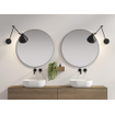 Miroir Looox Black line - rond 100cm - noir ligne noire SW227683