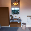 Mondiaz ALAN-DLUX Ensemble de meuble - 90cm - meuble Rust mat - 1 tiroir - Lavabo Cloud Lava suspendu - vasque Centre - 0 trous de robinet SW808362