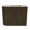 Mondiaz JOYA-DLUX Meuble de salle de bains - 51,6 cm - arrondi gauche couleur Shadow - Vasque FAYE position droite Sans trou de robinet couleur Arena SW1424830