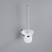 Fortifura Calvi Ensemble d'accessoires WC - porte-rouleau avec clapet - brosse WC - crochet porte-serviette - inox brossé PVD SW1390015
