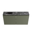 MONDIAZ TURE-DLUX Meuble toilette - 100cm - Army - EDEN - vasque Lava - position gauche - 1 trou de robinet SW1103686