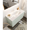 Mondiaz VICA ensemble de meuble de salle de bain - 100cm - meuble sous lavabo greey - 2 tiroirs - lavabo denia milieu - 1 trou de robinet - version XL 60cm haut SW1090911