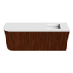 Mondiaz JOYA 101.6cm toiletmeubel - ronding links kleur Ruby - Wastafel FAYE positie Rechts Zonder kraangat kleur Talc. SW1421793