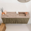 Mondiaz JOYA-DLUX 90cm meuble de toilette - couleur Dusk - Vasque FAYE position Droite 1 trou de robinet couleur Arena. SW1425750