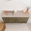 Mondiaz JOYA-DLUX 80cm toiletmeubel - kleur Dusk - Wastafel FAYE positie Links 1 kraangat kleur Saba. SW1426056
