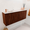 Mondiaz JOYA-DLUX 100cm meuble de salle de bains - couleur Ruby - Vasque FAYE position Gauche 1 trou de robinet couleur Meli. SW1425360