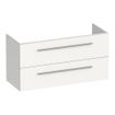 BRAUER Trust wastafelonderkast ondiep 100 excl. opbouwgrepen 2 softclose lades en 1 sifon uitsparing - mat wit SW1204113