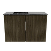 Mondiaz JOYA-DLUX 60cm meuble de salle de bains - couleur Shadow - Vasque FAYE position Gauche 1 trou de robinet couleur Lava. SW1422842