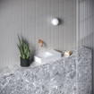 Clou Vale Fontein - 38x19x7cm - voorbewerkt kraangat rechts - mat wit SW636631