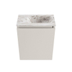 MONDIAZ TURE-DLUX Meuble de toilettes 40 cm Linen. Lavabo EDEN Glace position droite. Avec 1 trou de robinet. SW1103326