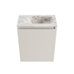 MONDIAZ TURE-DLUX Meuble toilette - 40cm - Linen - EDEN - vasque Glace - position droite - 1 trou de robinet SW1103326