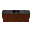 Mondiaz JOYA-DLUX 100cm meuble de toilette - couleur Ruby - Vasque FAYE position Milieu 1 trou de robinet couleur Lava SW1423630