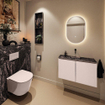 MONDIAZ TURE-DLUX Meuble toilette - 80cm - Rosee - EDEN - vasque Lava - position centrale - sans trou de robinet SW1104065