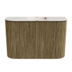Mondiaz JOYA-DLUX 63.2cm toiletmeubel - ronding links en rechts kleur Dusk - Wastafel FAYE positie Midden Zonder kraangat kleur Frappe. SW1423098