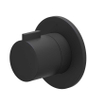 IVY Pact Partie encastrable - pour mitigeur de douche encastrable - robinet d'arrêt - symétrie - rosace ronde - Noir mat PED SW1031059
