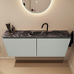 MONDIAZ TURE-DLUX Meuble toilette - 120cm - Greey - EDEN - vasque Lava - position centrale - 1 trou de robinet SW1103803