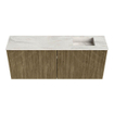 Mondiaz JOYA-DLUX 100cm toiletmeubel - kleur Dusk - Wastafel FAYE positie Rechts 1 kraangat kleur Ostra. SW1423418