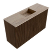 Mondiaz JOYA-DLUX 70cm toiletmeubel - kleur Walnut - Wastafel FAYE positie Midden 1 kraangat kleur Saba. SW1424634