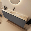 MONDIAZ TURE-DLUX 120cm meuble de toilette Dark Grey. EDEN lavabo Frappe position milieu. Sans trou de robinet. SW1102721