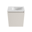 MONDIAZ TURE-DLUX Meuble toilette - 40cm - Linen - EDEN - vasque Opalo - position droite - 1 trou de robinet SW1104441